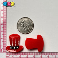 Uncle Sam Hat Flatback Charms American Flat Patriotic 4Th Of July Cabochons Decoden 10 Pcs Charm
