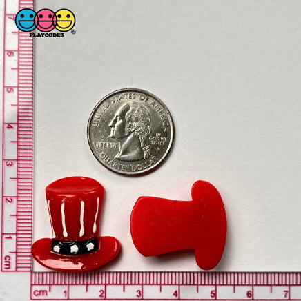 Uncle Sam Hat Flatback Charms American Flat Patriotic 4Th Of July Cabochons Decoden 10 Pcs Charm