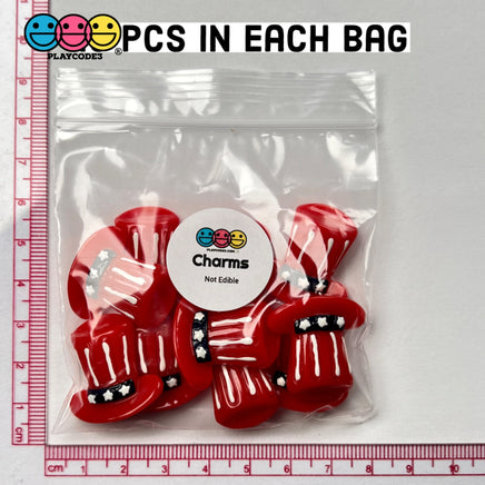 Uncle Sam Hat Flatback Charms American Flat Patriotic 4Th Of July Cabochons Decoden 10 Pcs Charm