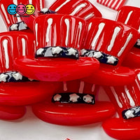 Uncle Sam Hat Flatback Charms American Flat Patriotic 4Th Of July Cabochons Decoden 10 Pcs Charm