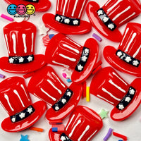 Uncle Sam Hat Flatback Charms American Flat Patriotic 4Th Of July Cabochons Decoden 10 Pcs Charm