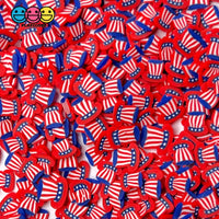 Uncle Sam Hat Patriotic 4Th Of July Memorial Day Sprinkles Fake Clay Sprinkle Funfetti Confetti