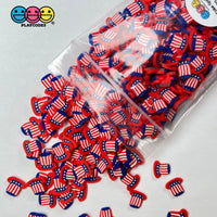 Uncle Sam Hat Patriotic 4Th Of July Memorial Day Sprinkles Fake Clay Sprinkle Funfetti Confetti