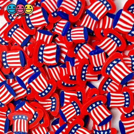 Uncle Sam Hat Patriotic 4Th Of July Memorial Day Sprinkles Fake Clay Sprinkle Funfetti Confetti