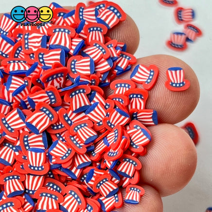 Uncle Sam Hat Patriotic 4Th Of July Memorial Day Sprinkles Fake Clay Sprinkle Funfetti Confetti