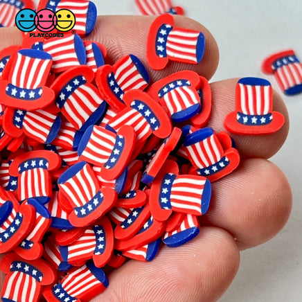 Uncle Sam Hat Patriotic 4Th Of July Memorial Day Sprinkles Fake Clay Sprinkle Funfetti Confetti