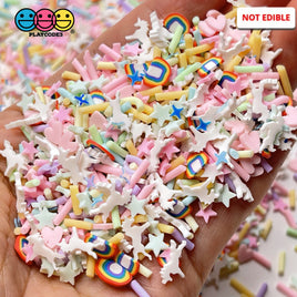Unicorn Heaven Fimo Mix Fake Clay Sprinkles Stars Glitter Rainbows Sprinkle