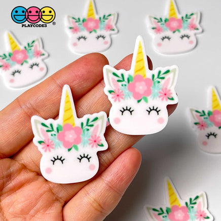 Unicorn Macaron Unicorns Planar Flatback Cabochon Planars 10Pcs
