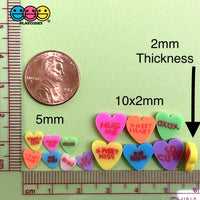 Valentine Fake Candy Conversation Hearts Sweethearts Heart Fimo Slices Sprinkles Jimmies Sprinkle