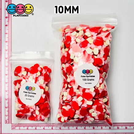 Valentine Heart Lollipop Bow And Stick Fimo Slices Valentines Day Fake Clay Sprinkles 10/5Mm