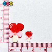 Valentine Heart Lollipop Bow And Stick Fimo Slices Valentines Day Fake Clay Sprinkles 10/5Mm