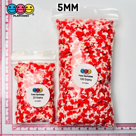 Valentine Heart Lollipop Bow And Stick Fimo Slices Valentines Day Fake Clay Sprinkles 10/5Mm