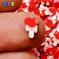Valentine Heart Lollipop Bow And Stick Fimo Slices Valentines Day Fake Clay Sprinkles 10/5Mm