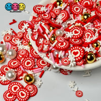 Valentine Mix Gold Pearl Beads Heart Fimo Snowflakes Fake Clay Sprinkles Funfetti Playcode3 Llc