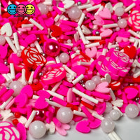 Valentine Mix Roses Silver Pearl Beads Heart Fimo Fake Clay Sprinkles Funfetti Playcode3 Llc