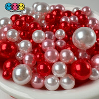 Valentines Day Acrylic Beads 20/100G Red Pink White Holiday Faux Sprinkles Decoden Slime Supplies