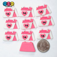 Valentine’s Day February 14Th Holiday Flatback Cabochons Decoden Charm 10 Pcs Playcode3