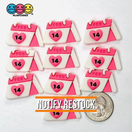 Valentine’s Day February 14Th Holiday Flatback Cabochons Decoden Charm 10 Pcs Playcode3