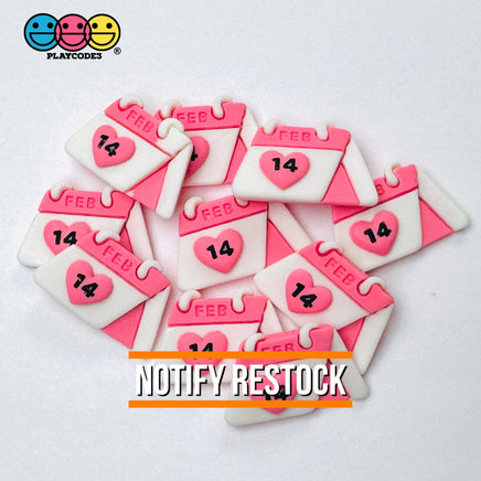 Valentine’s Day February 14Th Holiday Flatback Cabochons Decoden Charm 10 Pcs Playcode3