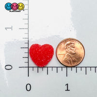 Valentine’s Day Fake Sugar Gummy Red Holiday Heart charm Flatback Cabochons Decoden Charm 10 pcs - Charm