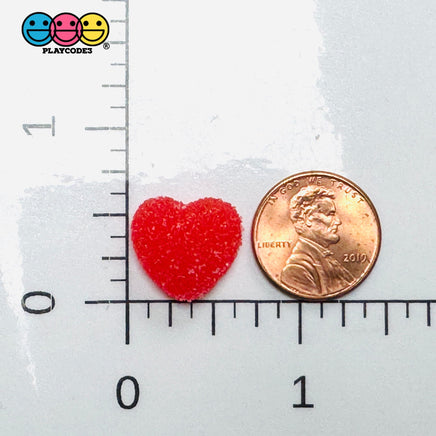 Valentine’s Day Fake Sugar Gummy Red Holiday Heart charm Flatback Cabochons Decoden Charm 10 pcs - Charm