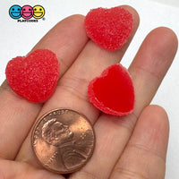 Valentine’s Day Fake Sugar Gummy Red Holiday Heart charm Flatback Cabochons Decoden Charm 10 pcs - Charm