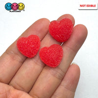 Valentine’s Day Fake Sugar Gummy Red Holiday Heart charm Flatback Cabochons Decoden Charm 10 pcs - Charm