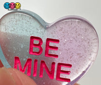 Valentine’s Day Glitter Hearts Multicolor Flatback Cabochons Decoden Charm 12 Pcs