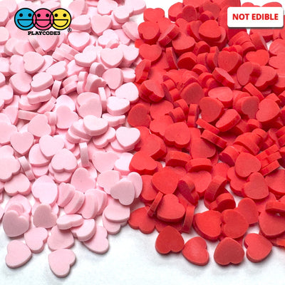 Valentine’s Day Heart Shape Red and Pink Fake Hearts Sprinkles Funfetti 8mm Sprinkle