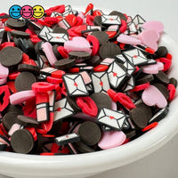 Valentines Day Love Hearts Lipsticks Chocolate Makeup Holiday Fake Clay Sprinkles Decoden Fimo