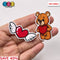 Valentines Day Teddy Bear Winged Heart Planar Hearts Decoden 10Pcs