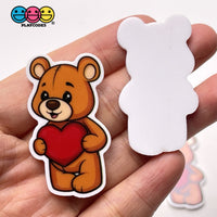 Valentines Day Teddy Bear Winged Heart Planar Hearts Decoden 10Pcs