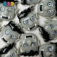 Vampire Dracula Gray Charm Plastic Party Favors Halloween Cabochons 10 Pcs Playcode3 Llc