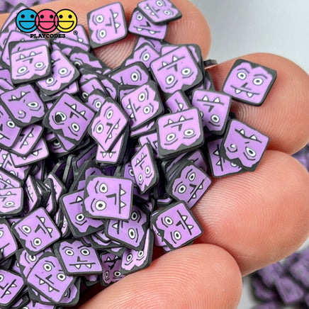 Vampire Purple Fimo Slices Polymer Clay Fake Sprinkles Halloween Funfetti 10/5 Mm 10 Grams / 5
