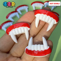 Vampire Teeth Fangs Charm Cabochons Halloween 10Pcs