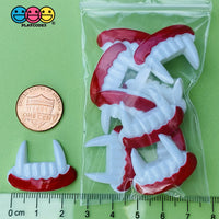 Vampire Teeth Fangs Charm Cabochons Halloween 10Pcs