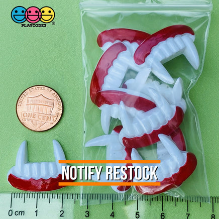 Vampire Teeth Fangs Charm Cabochons Halloween 10Pcs