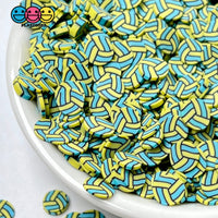 Volley Balls Green Yellow Sports Game Ball Theme Fimo Slices Fake Polymer Clay Sprinkles Decoden