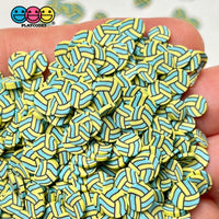 Volley Balls Green Yellow Sports Game Ball Theme Fimo Slices Fake Polymer Clay Sprinkles Decoden