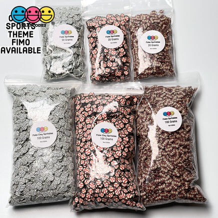 Volleyball Sports Ball Theme Fimo Slices Fake Clay Sprinkles Decoden Jimmies Sprinkle