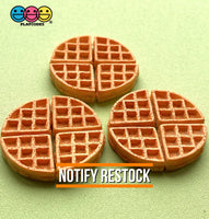 Waffle Charms Quarter Slices Fake Food Realistic 3D Cabochons 12Pcs Charm