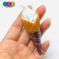 Waffle Ice Cream Cone Charm Faux Dessert Miniature 5 pcs PLAYCODE3 LLC Fake Food