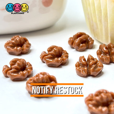 Walnuts Miniature Flatback Charms Mini Charm Fake Food Cabochons 20 Pcs