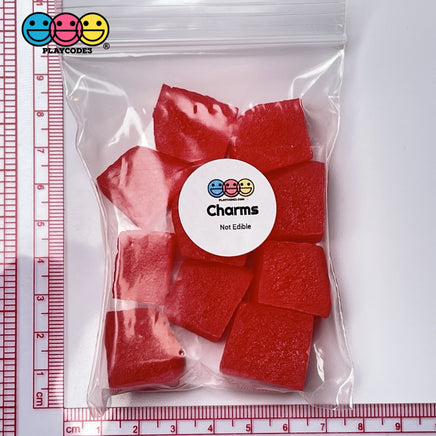 Watermelon Chunks 3D Charms Realistic Watermelons Cabochons Decoden (10Pcs) Charm