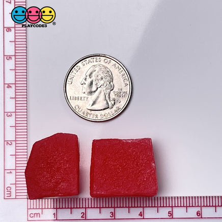Watermelon Chunks 3D Charms Realistic Watermelons Cabochons Decoden (10Pcs) Charm