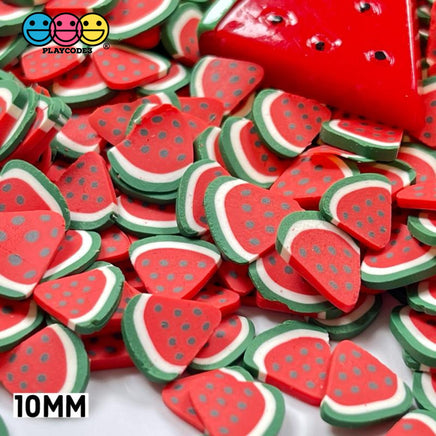 Watermelon Large Fimo Slices Polymer Clay Watermelons Fake Sprinkles 20/10Mm 10 Mm / 20 Grams