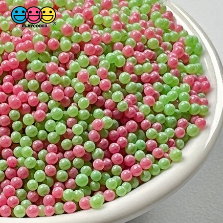 Watermelon Mix Nonpareil Glass 1.9Mm Beads Caviar Faux Sprinkles Decoden Fake Bead