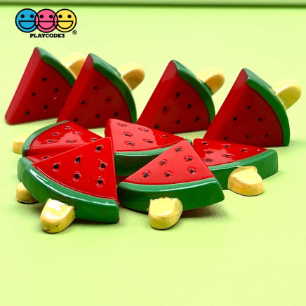 10Pcs Watermelon On A Stick Charms Watermelons Fake Fruit Charm Cabochons Decoden Playcode3