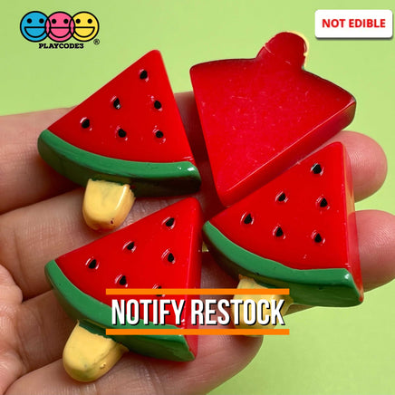 10Pcs Watermelon On A Stick Charms Watermelons Fake Fruit Charm Cabochons Decoden Playcode3