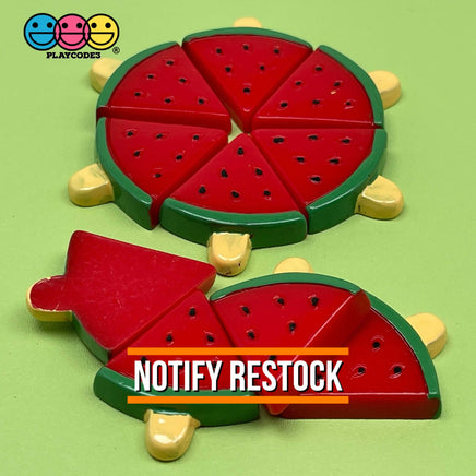 10Pcs Watermelon On A Stick Charms Watermelons Fake Fruit Charm Cabochons Decoden Playcode3